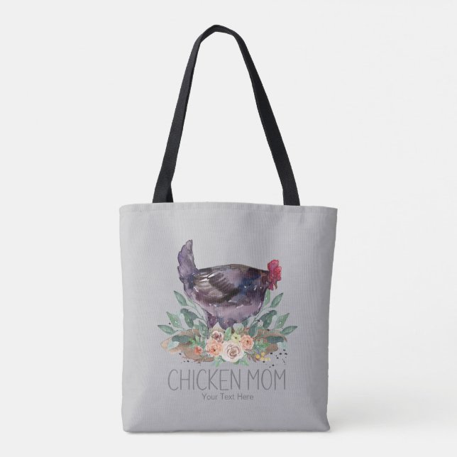 Tote Bag Poulet maman Agriculture biologique Jardinage Perm (Dos)