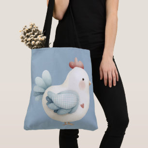 Tote Bag Poulet Pastel Cottagecore