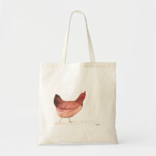 Tote Bag Poulets d'aquarelle animaux de ferme oiseaux vinta