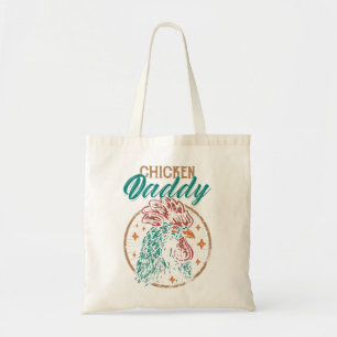 Tote Bag Poulets de poule Mens Vintage poulet papa Daddy Fu