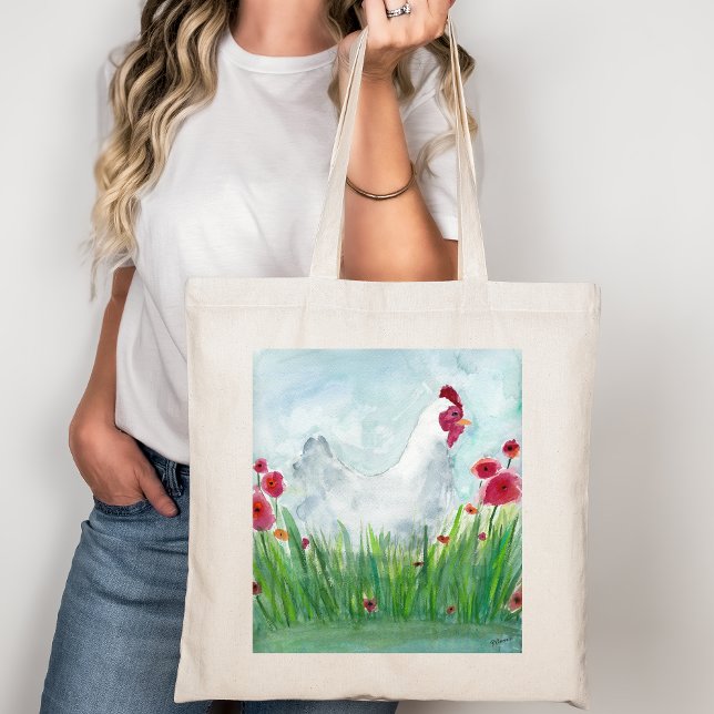Tote Bag Poulets de printemps (Fun Chicken Tote Bag)