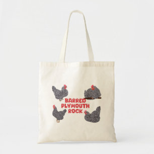 Tote Bag Poulets de roche de Plymouth barrés