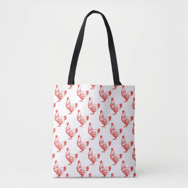 Tote Bag Poulets rouges (Devant)