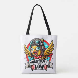 Tote Bag Poulette Aviatrice