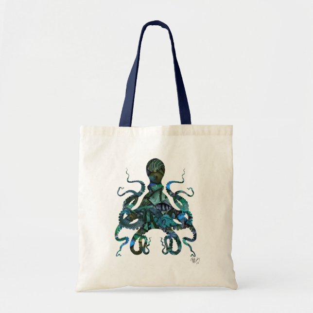 Tote Bag Poulpe bleue (Devant)