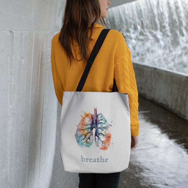 Tote Bag Poumons, respirer comme un arbre, personnalisable (Créateur téléchargé)