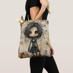 Tote Bag Poupée déplaisante avec coeur