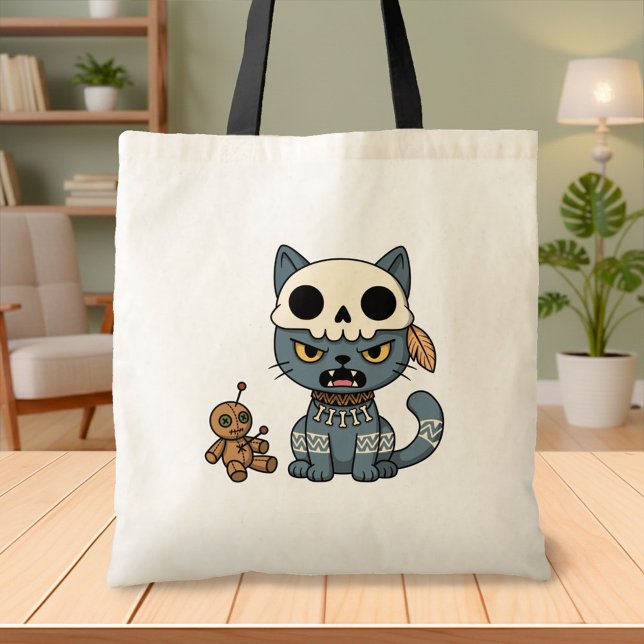 Tote Bag Poupée vaudou de chat sorcière (Créateur téléchargé)