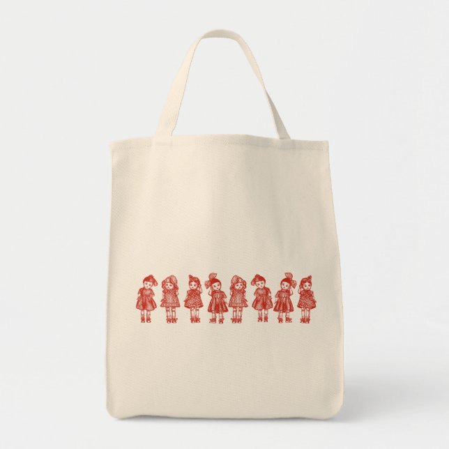 Tote Bag Poupées à l'ancienne (Devant)