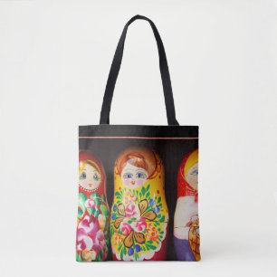 Tote Bag Poupées colorées de Matryoshka