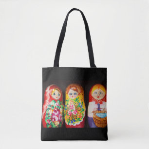 Tote Bag Poupées colorées Matryoshka