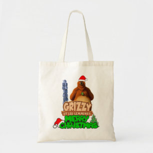 Tote Bag Pour Hommes Femmes Grizzy De Noël Et Lemmings Aw