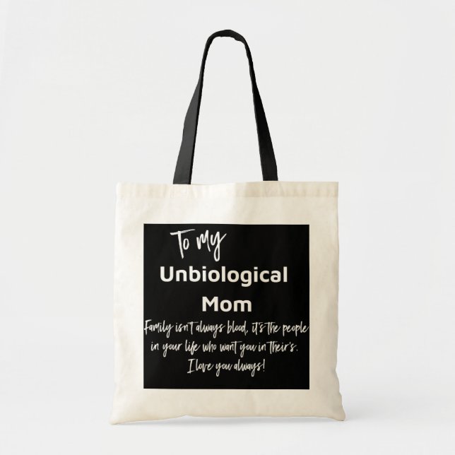 Tote Bag Pour ma mère non biologique, la famille n'est pas  (Devant)