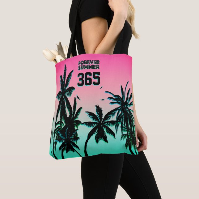 Tote Bag Pour toujours été 365 Flamant rose rose glace Sher (De près)
