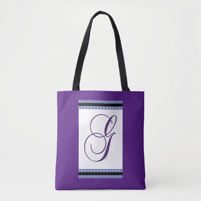 TOTE BAG POURCENTAGE DE MONOGRAMME G INITIAL (Devant)