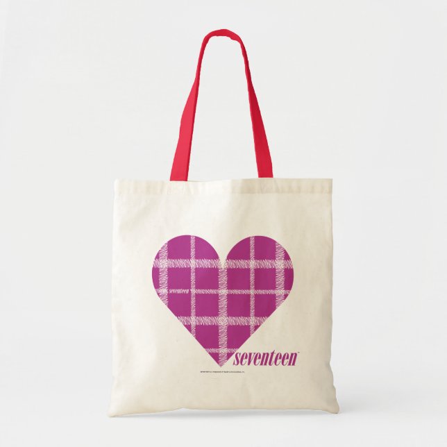 Tote Bag Pourpre 2 de plaid (Devant)