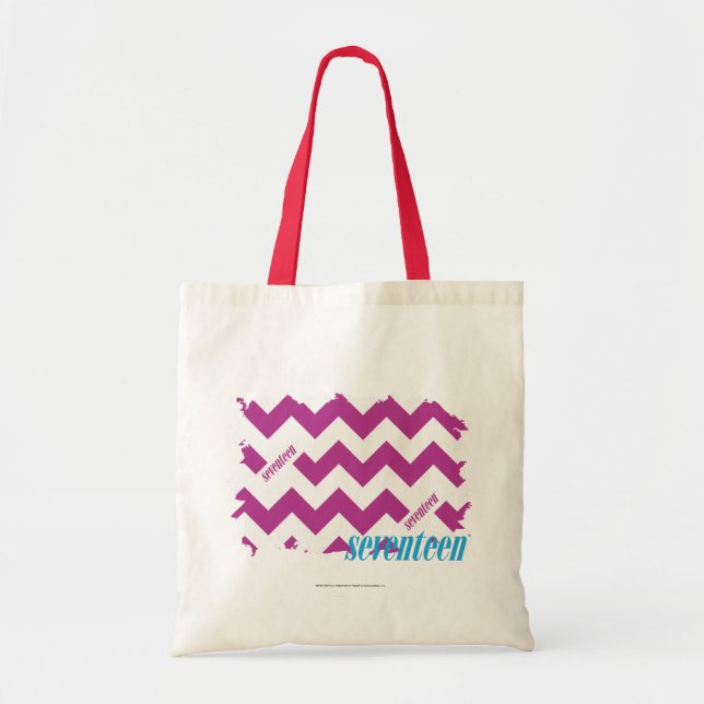 Tote Bag Pourpre 3 de zigzag (Devant)