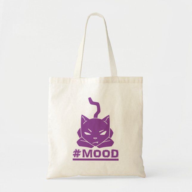 Tote Bag Pourpre de chat de #MOOD (Devant)