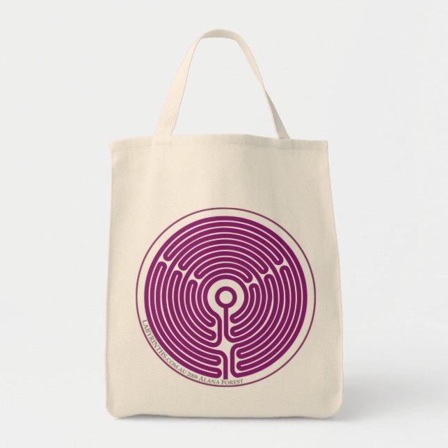 Tote Bag pourpre de circuit des tiers 11 de labyrinthe (Devant)