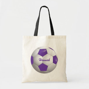 Tote Bag Pourpre et blanc personnalisables de ballon de