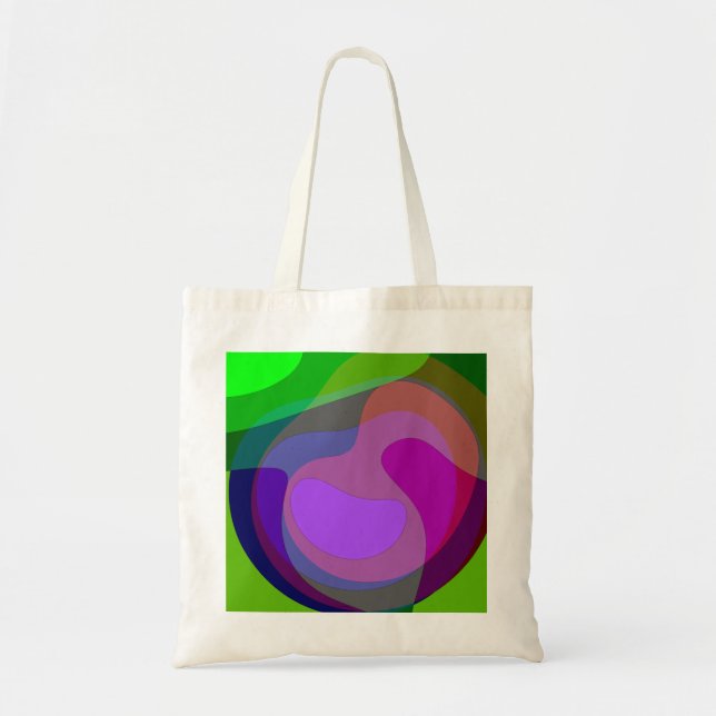 Tote Bag Pourpre Et Vert 403 (Devant)