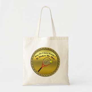Tote Bag Pourquoi est-ce que j'aime le tennis.Ça me fait ch