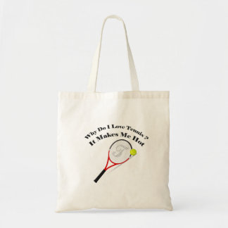 Tote Bag Pourquoi j'aime le tennis, ça me fait chaud