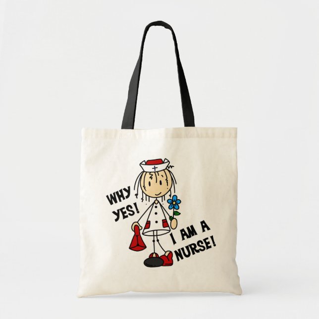 Tote Bag Pourquoi oui je suis une infirmière (Devant)