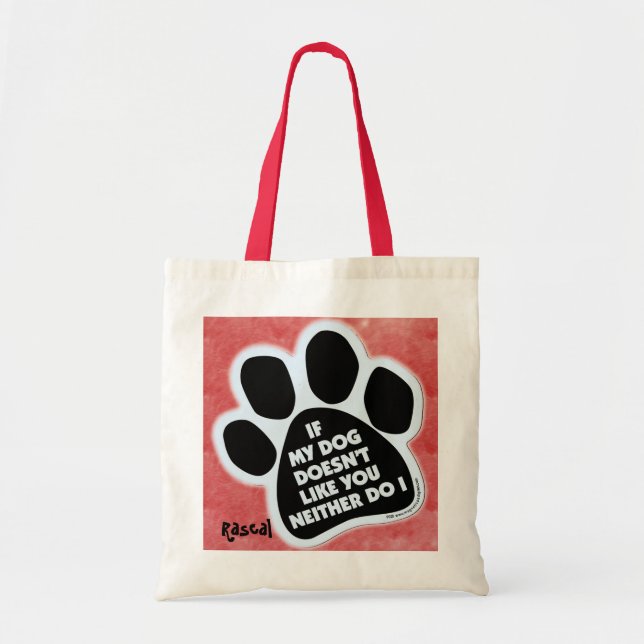 Tote Bag Pousse de chien en coton (Devant)