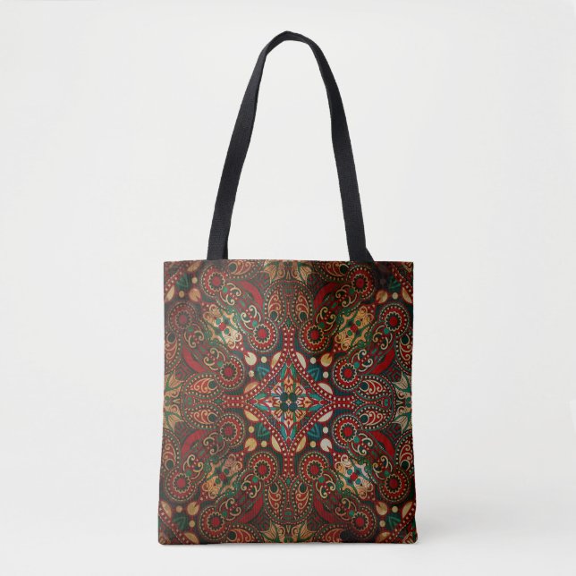 Tote Bag Poussée florale de poupée traditionnelle (Devant)