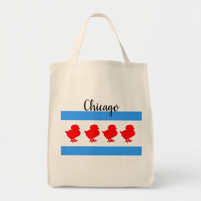 Tote Bag Poussin" Fourre-tout "de Chicago (Devant)