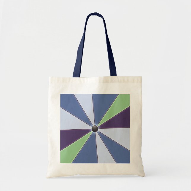Tote Bag Poutres géométriques colorées Bleu (Devant)
