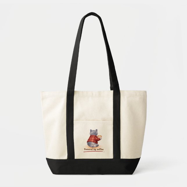 Tote Bag Powered by Coffee (Devant)