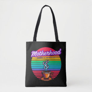 Tote Bag Powered by Coffee and Love Maman Lover au café