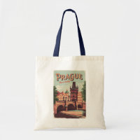 Prague République tchèque Travel Art Vintage
