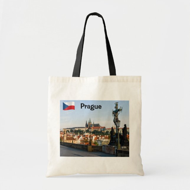 Tote Bag Prague Vue du château de Charles pont, Tchèque R. (Devant)