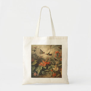 Tote Bag Praterie de colibris enchantés, Art floral