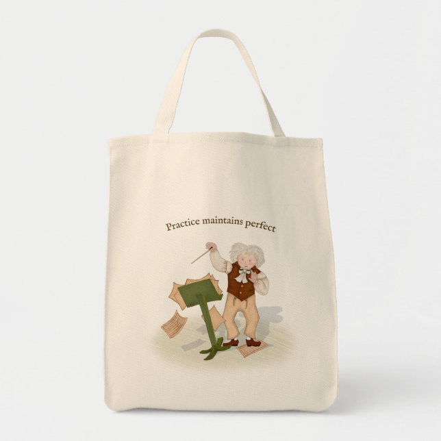 Tote Bag "Pratique Conserve Parfait" Conducteur Beethoven (Devant)