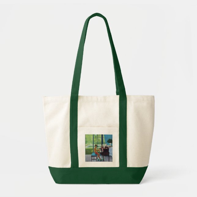 Tote Bag Pratique en matière de piano de Poolside (Devant)