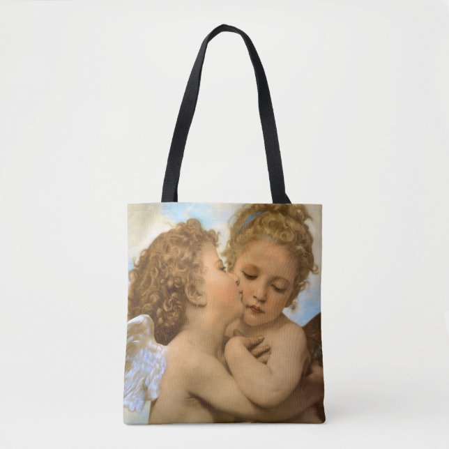 Tote Bag Premier Baiser (détail d'ange) par Bouguereau (Devant)