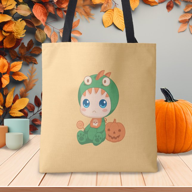 Tote Bag Premier Costume Dinosaure Halloween mignon bébé Dr (Créateur téléchargé)