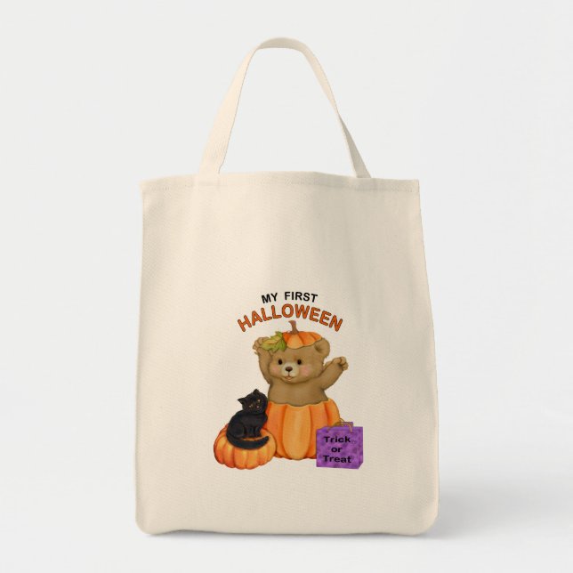Tote Bag Premier ours en peluche Halloween (Devant)
