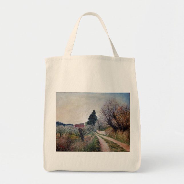 TOTE BAG PREMIER PRINTEMPS EN PAYSAGE TOSCANE (Devant)