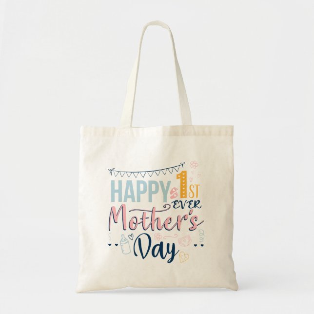 Tote Bag Première Fête des mères 1ère Fête Maman Bébé (Devant)