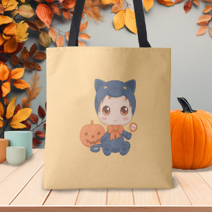 Tote Bag Première Halloween mignonne bébé noir costume de c