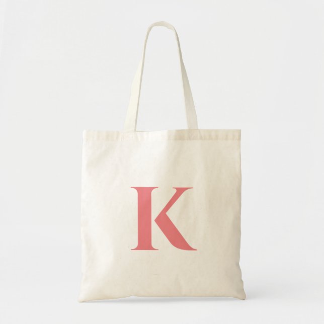 Tote Bag Première lettre | Monogram Modern Stylish Trendy (Devant)