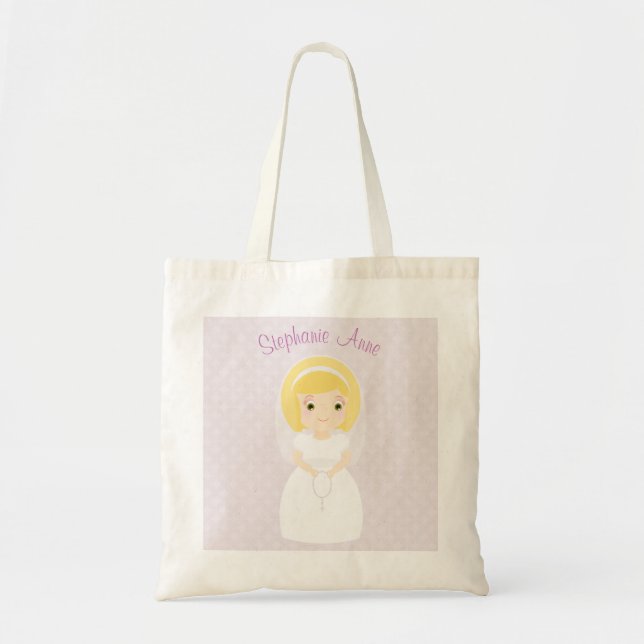 Tote Bag Première Sainte Communion Blonde Girl (Devant)