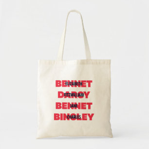 Tote Bag Premiers et derniers noms de caractères de fiert