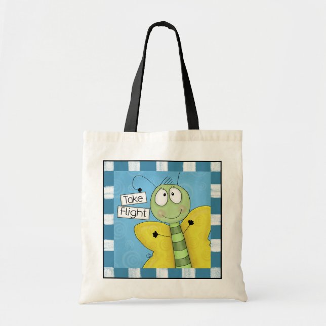 Tote Bag Prendre le papillon de vol (Devant)