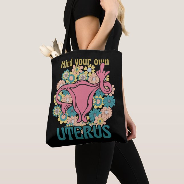 Tote Bag Prenez soin de votre propre Uterus Feminist Pro Ch (De près)